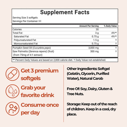 Organic Pumpkin Seed Oil Capsules